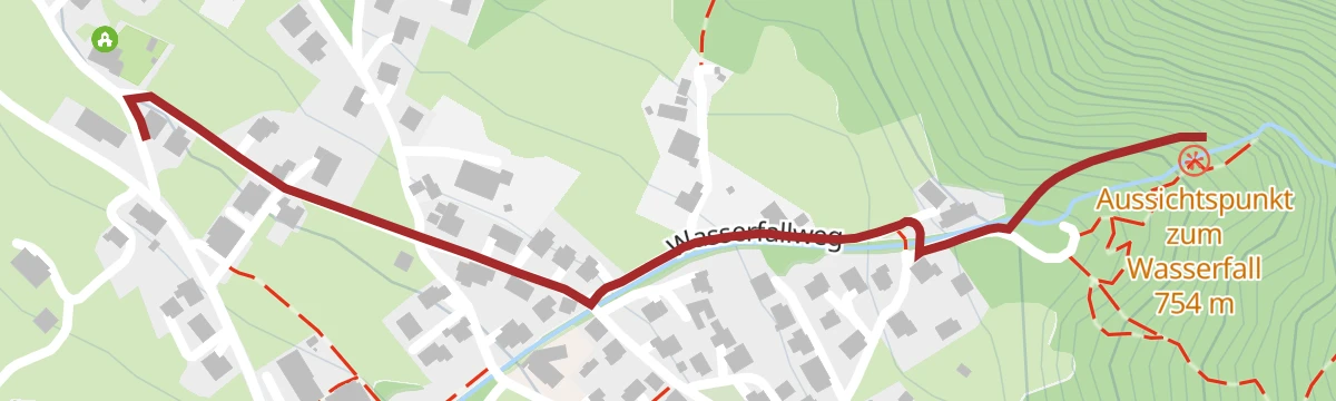 Route map: St. Anton im Montafon - Wasserfall